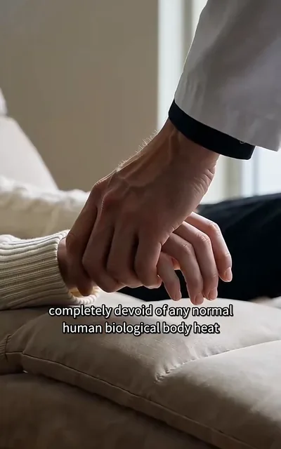 The boy's artificially cold wrist