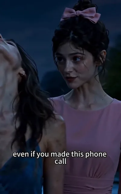 Chloe on the phone to her father on her last night