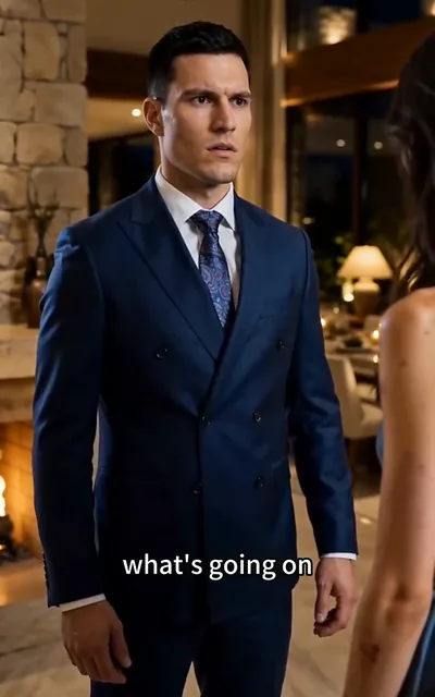 Chloe walking into the elite banquet
