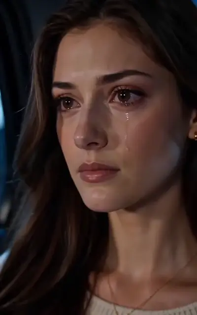 Olivia crying after seeing the recording