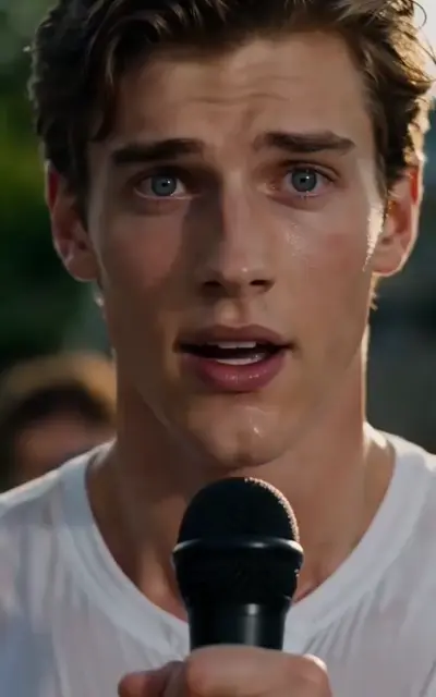 Ethan speaks into the microphone for the invitation